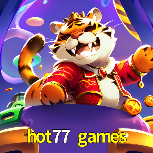 Imagem promocional da hot77 games mostrando a plataforma e suas vantagens